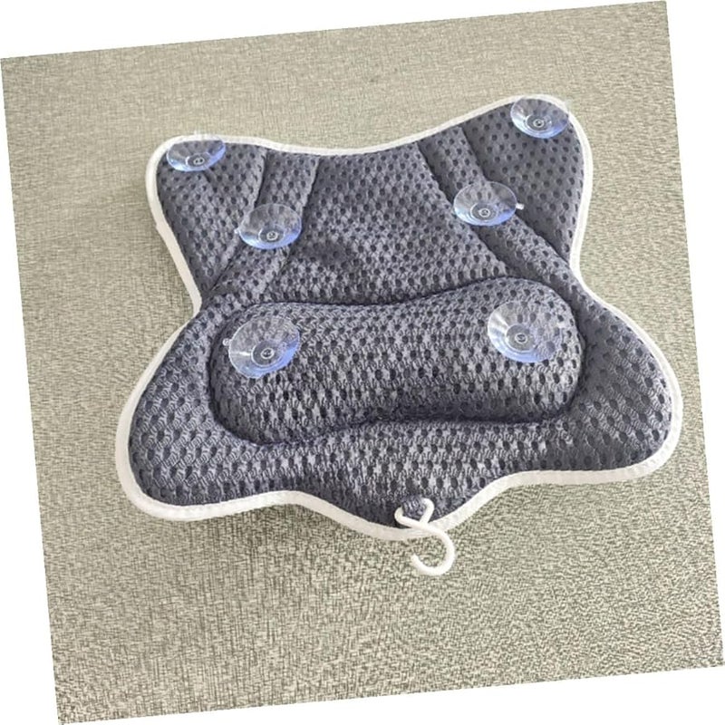 Breathable Bathtub Pillow with Strong Suction Cups for Head and Neck Support Compact Lightweight Tub Cushion - Image 3